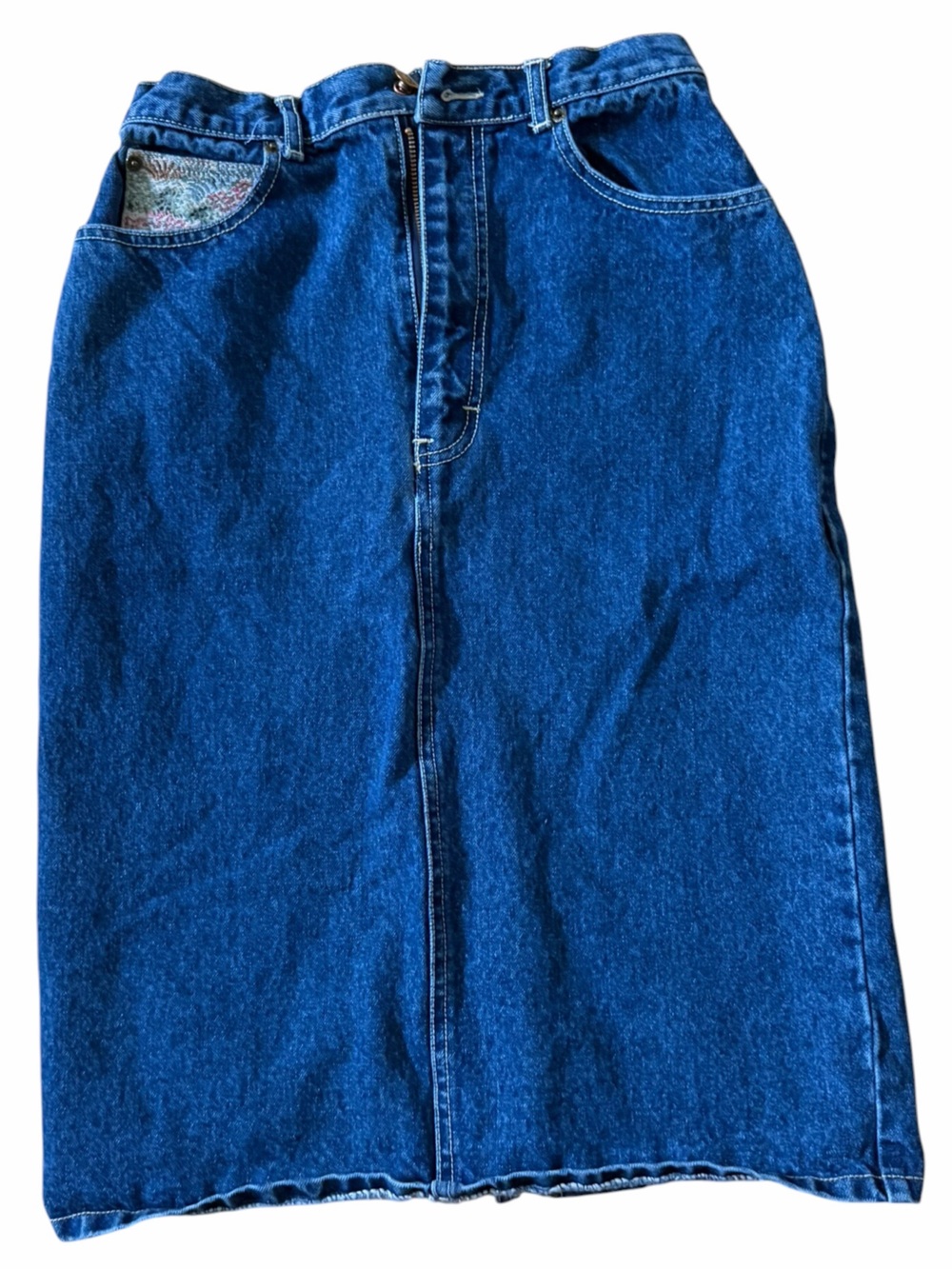Vintage Jag Jeans Women's Relaxed Blue Denim Skirt size 9 (28)